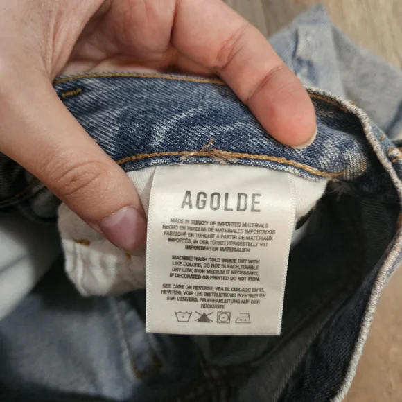 AGOLDE Riley High Rise Denim Shorts - Picture 3 of 11